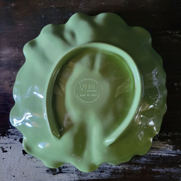 Purple and Green Cabbage Melamine Bowl, Easter Table, Spring Tablescape 8.5" - Picture 3 of 6